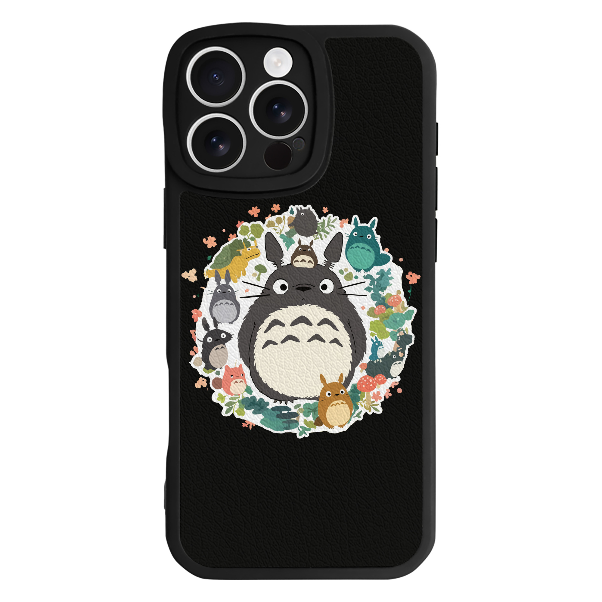 （画像用） となりのトトロ 草壁メイ 草壁サツキ My Neighbor Totoro Satsuki Kusakabe Mei Kusakabe 【iPhone 16シリーズ対応】シリコンスマホケース（レザー調） 材質：シリコン